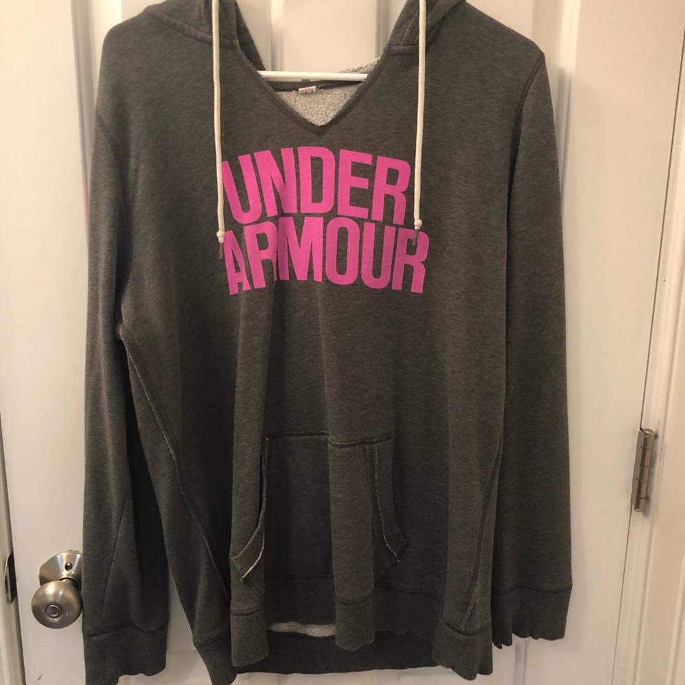 gray under armour hoodie